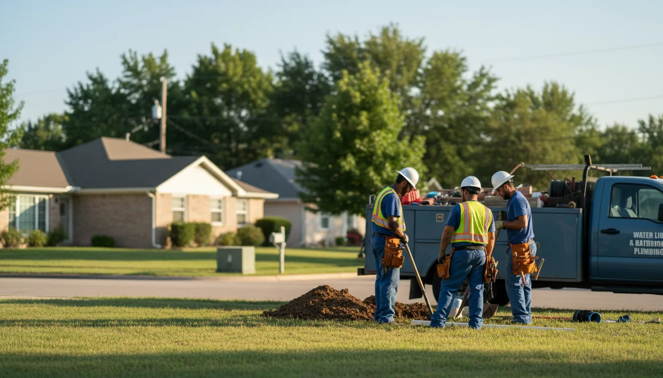 Residential water line and bathroom plumbing service in Vienna, SD